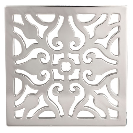 4~ Tile-In Square Shower Drain in Polished Nickel DT062412-PN