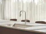 Extended reach kitchen faucet