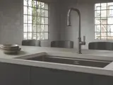 Extended reach kitchen faucet