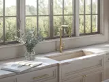 Extended reach kitchen faucet